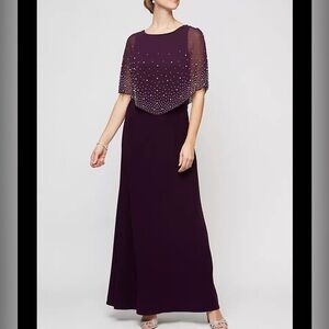 Glamour Purple Embellished dress